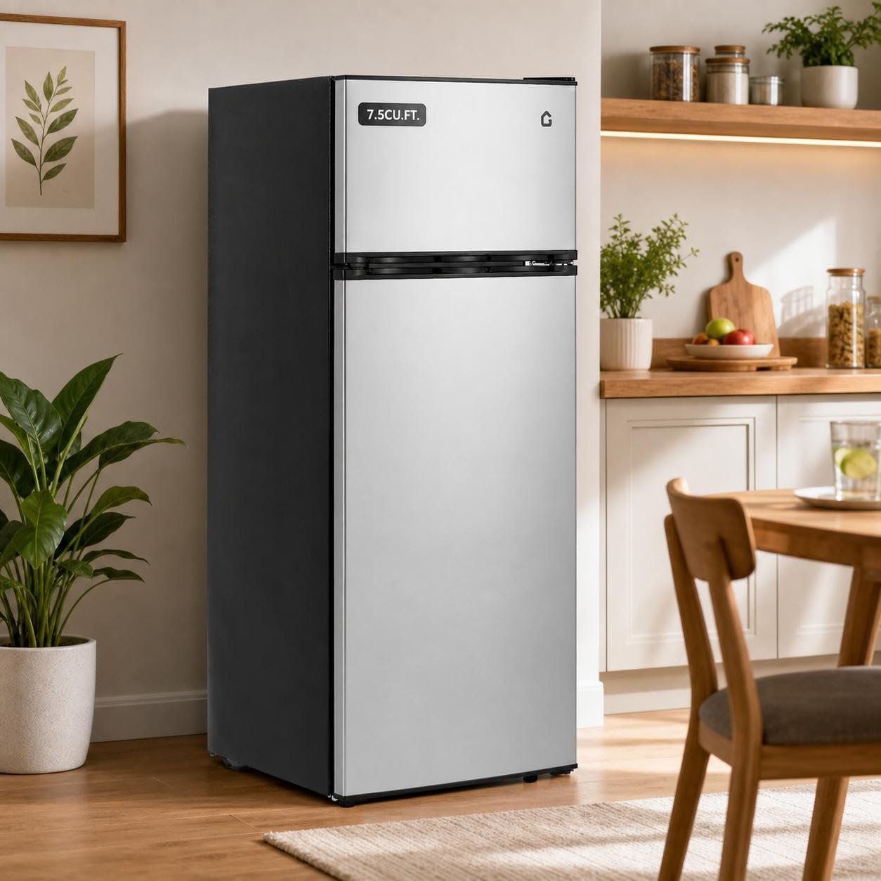 7.5 Cu Ft Compact Two Door Mini Refrigerator